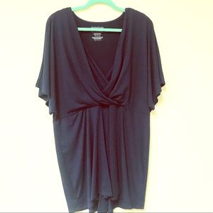 Pull Over Faux Wrap Nursing Romper NWOT